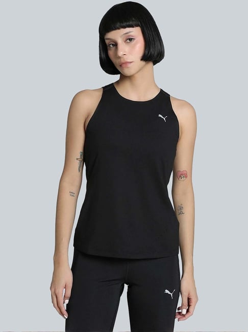 Puma Black Regular Fit Sports Tank Top