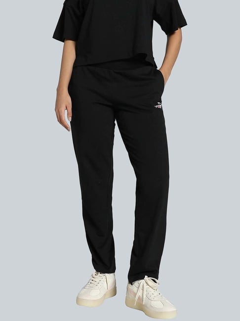 Puma Black Cotton Regular Fit Trackpants-picture-47