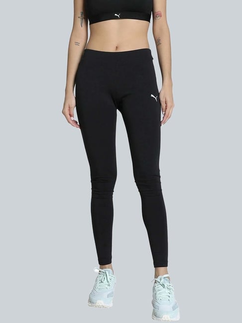 Puma Black Cotton Skinny Sports Leggings