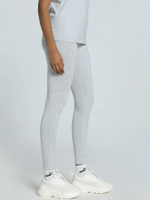 Puma Light Grey Heather Cotton Skinny Sports Leggings