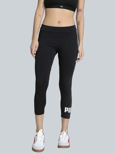 Printed Leggings Best Black Running Leggings Puma Black Cotton