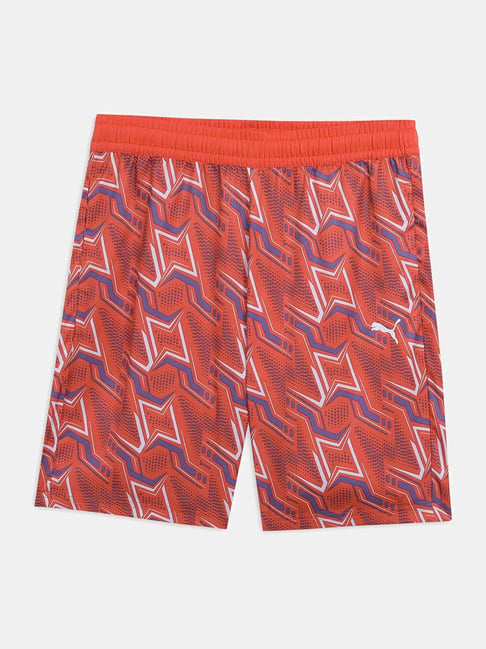 Puma Boys Red Fire Printed Shorts
