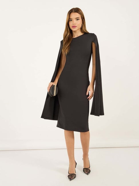 Styli Black Plain Bodycon Dress