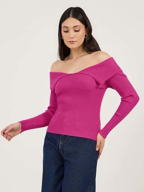 Styli Pink Plain Sweater-picture-26