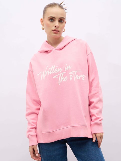 Styli Pink Plain Hoodie-picture-30