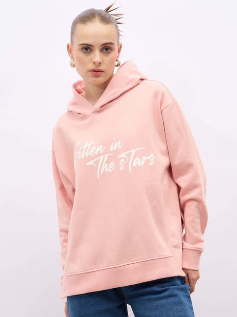 Styli Pink Plain Hoodie-picture-38