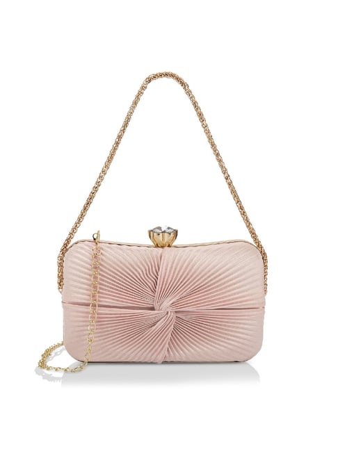 Lavie Rose Pink Textured Small Clutch