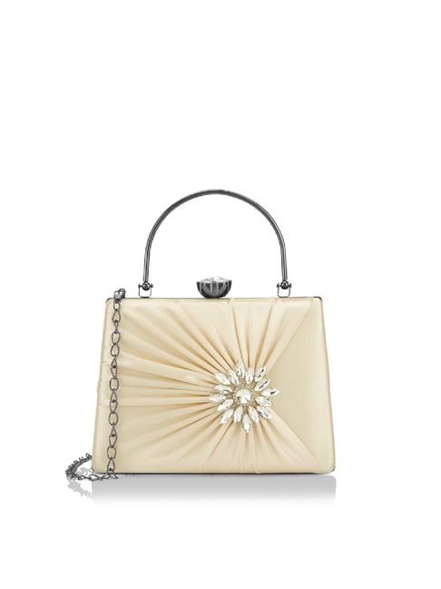 Lavie Gold Embellished Small Clutch