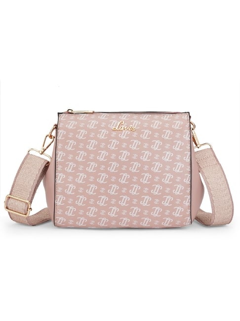 Lavie Pink Printed Medium Sling Handbag