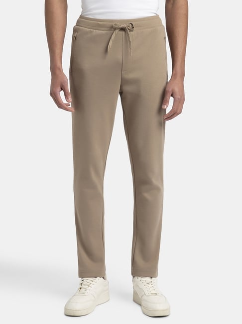 Jockey Desert Taupe AM44 Super Combed Cotton Rich Pique Slim Fit Trackpants