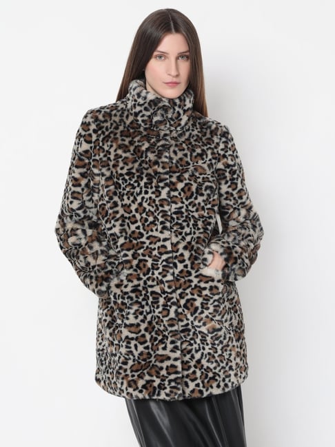 Vero Moda Warehouse Animal Print Coat V By Very Leopard Print Wrap