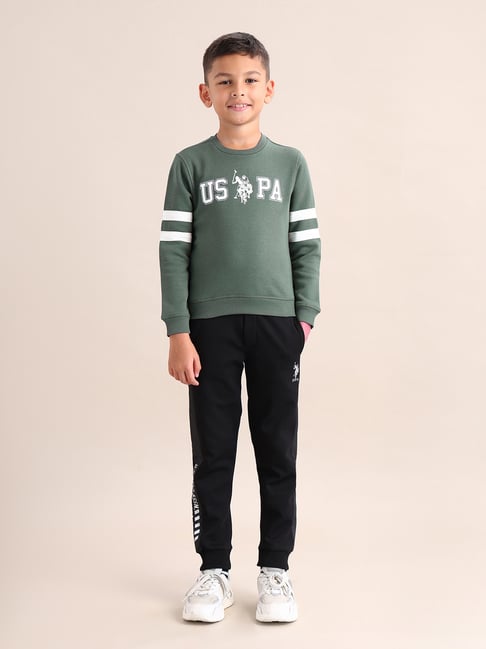 U.S. Polo Assn. Boys Green Cotton Digital Print Sweatshirt-picture-40