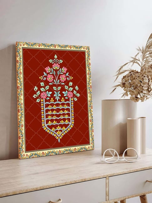 Art Street Red Vintage India Classic Stretched Canvas Wall Art-picture-44