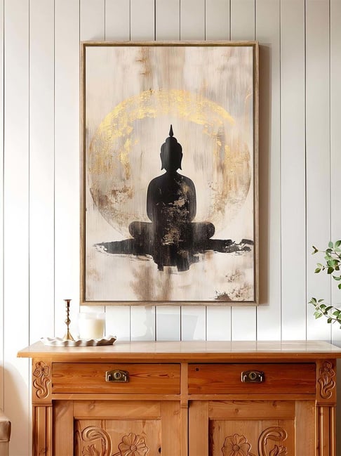 Art Street Black Buddha Canvas Painting-picture-20