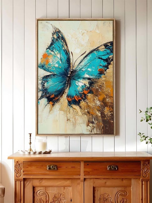Buy Art Street Lavender Butterfly Canvas Painting at Best Price