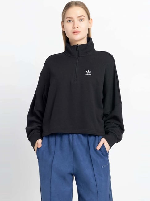Adidas Originals Black Plain Sports Jacket