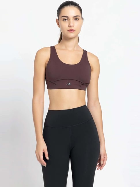adidas Brown Printed Sports Bra