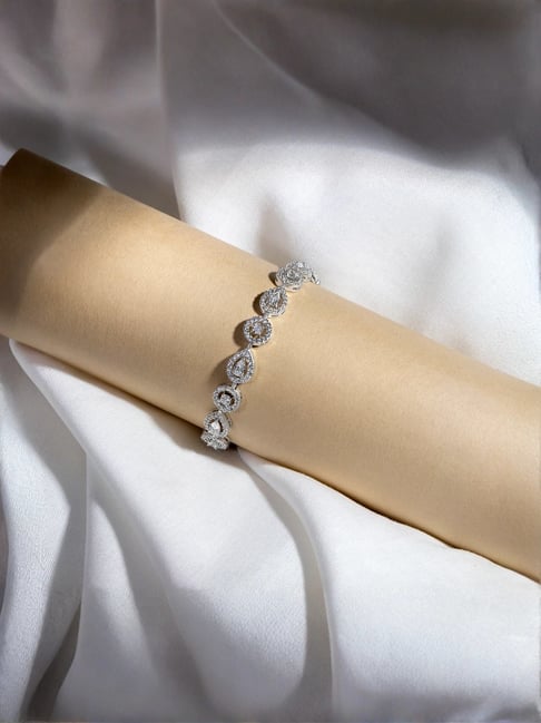 crash.club by CKC Sterling Silver Fancy Design & Cubic Zirconia Flexible Bracelet-picture-10