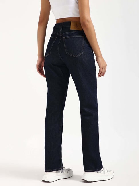 Calvin Klein Jeans Rinse Blue Cotton Slim Fit Jeans