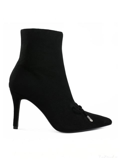 Buy Rag Co Women's Black Stiletto Booties for Women at Best