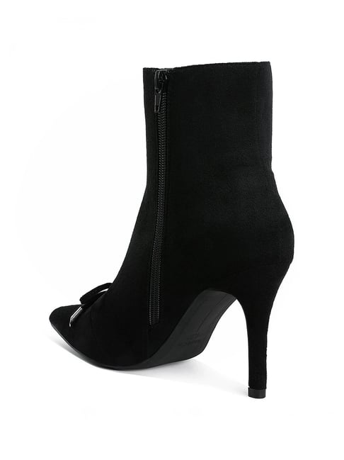 Buy Rag Co Women's Black Stiletto Booties for Women at Best