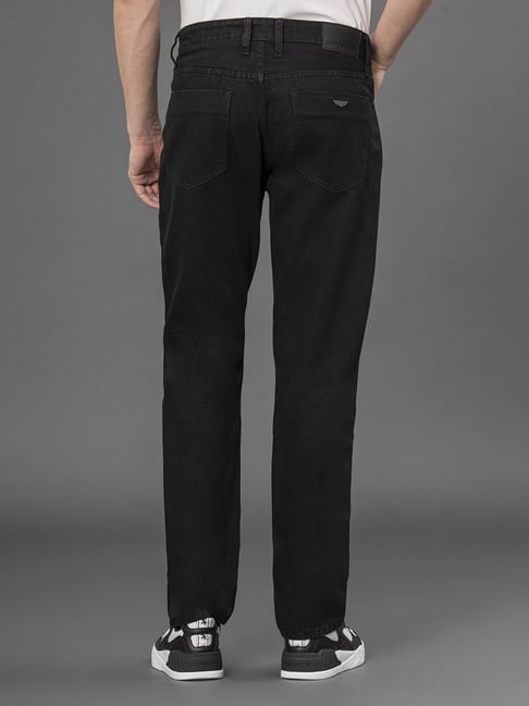 Red Tape Black Classic Straight Fit Denim Jeans For Men