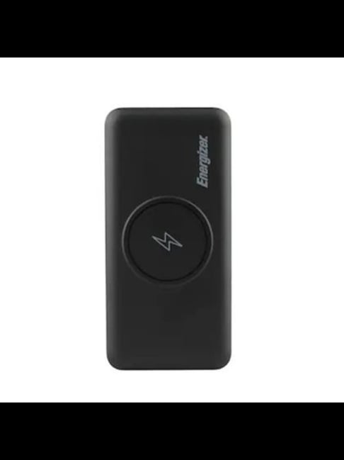 Energizer Black 10000 mAh Wireless Fast Charging Power Bank, Triple Outputs - Wireless