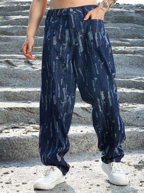 Campus Sutra Blue Regular Fit Distressed Distressed Jeans-picture-26