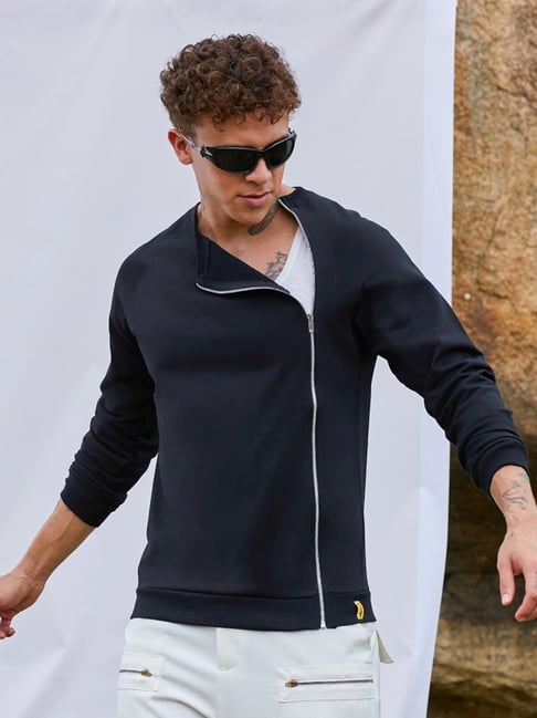 Campus Sutra Black Cotton Regular Fit Sweatshirt-picture-41