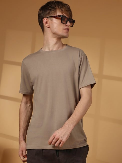 Campus Sutra Grey Regular Fit T-Shirt-picture-38