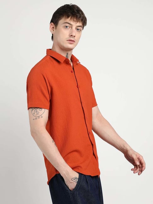 cahoot Campus Sutra Red Regular Fit Shirt-picture-12