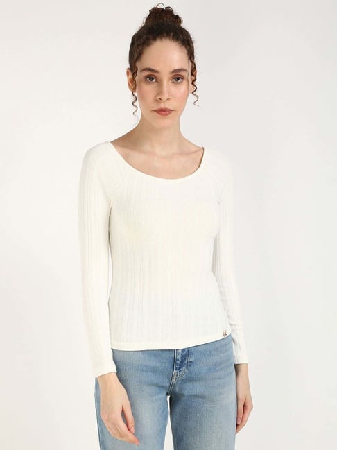 Calvin Klein Jeans Ivory Slim Fit Top