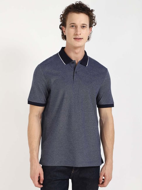 Calvin Klein Jeans Navy Blazer Cotton Regular Fit Polo T-Shirt-picture-23