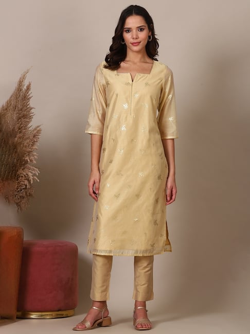 Aurelia Beige Floral Print Kurta-picture-42