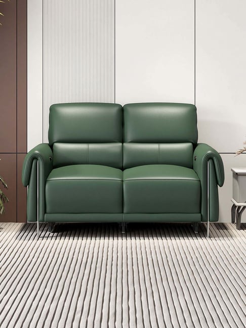 Durian Campbell Beige Leather 2 Seater Sofas