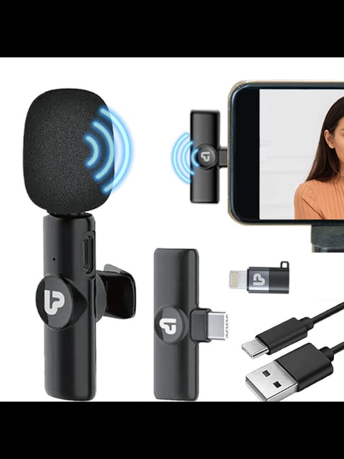 UltraProlink Black Sonic Wireless Microphone Lapel Wireless colllar Type C