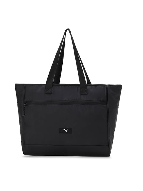 Puma Black Solid Tote Handbag