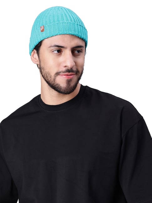 Buy BHARATASYA Cotton Blue Mens Hip Hop Beanie Cap Online @ Tata CLiQ