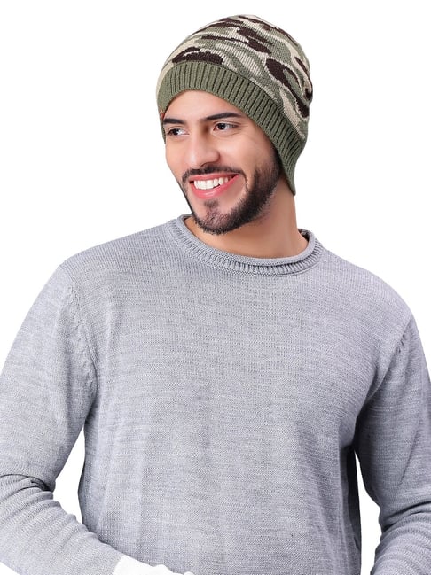 Buy BHARATASYA Acrylic Green Mens Winter Cap Online Tata CLiQ
