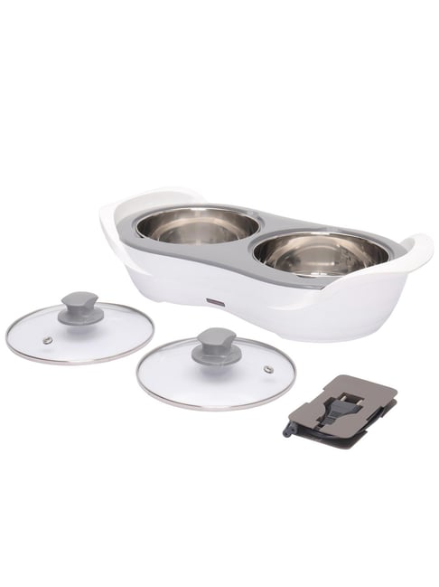 Jaypee Plus E2 Warmer Electric Casserole Set Dish E Warmer Dual Buffet Server White 2300 ml-picture-35