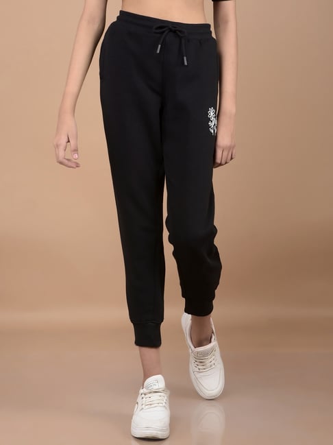 Crimsoune Club Girls Black Solid Joggers
