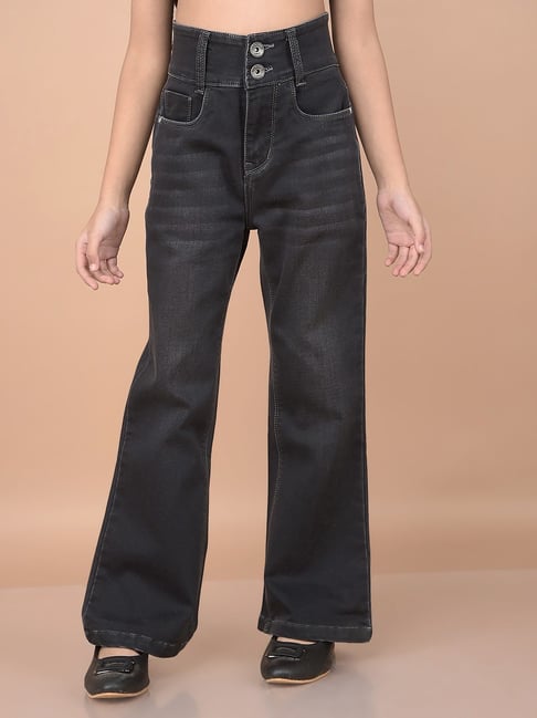Crimsoune Club Girls Black Solid Jeans-picture-34