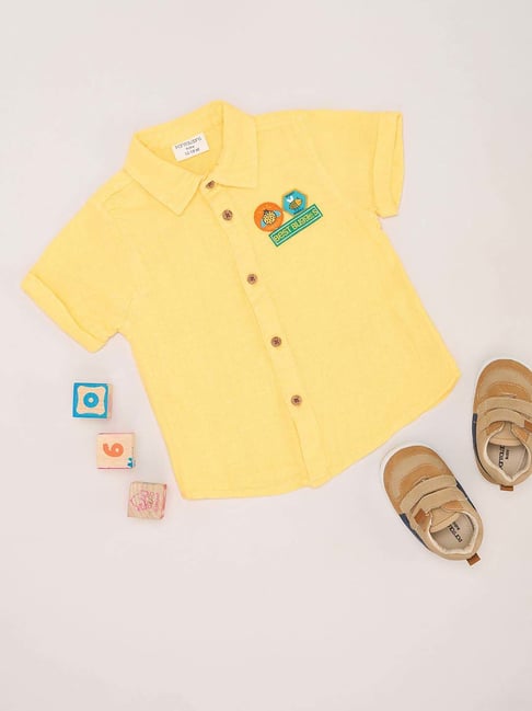 Pantaloons Baby Boys Autumn Sunset Cotton Solid Shirt