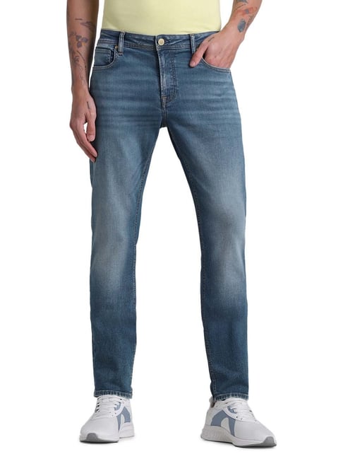 Jack & Jones Medium Blue Denim Cotton Regular Fit Jeans-picture-44