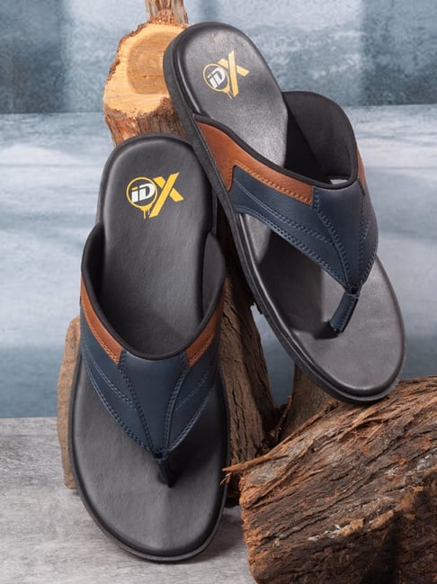 ID Men's Navy Thong Sandals