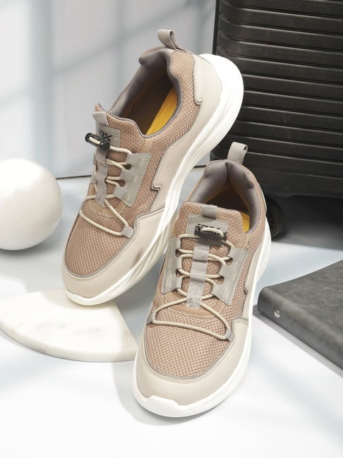 ID Men's Beige Casual Sneakers