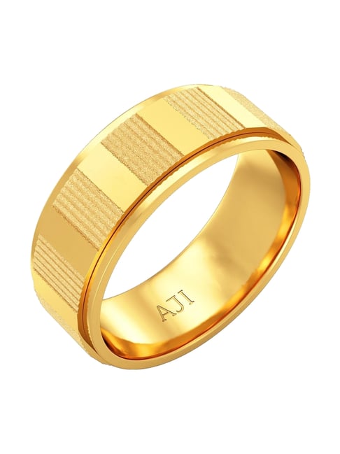 Joyalukkas 22k Yellow Gold Opulent Stripe Texture Ring for Women-picture-33