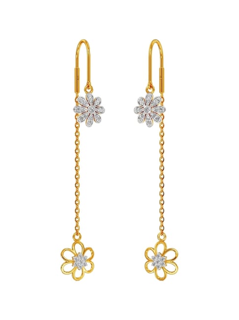 Joyalukkas 22k Yellow Gold Elegant Daisy Earrings for Women-picture-26
