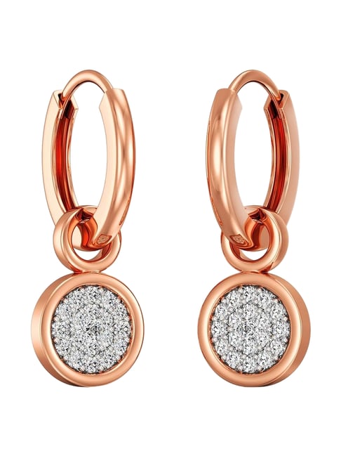 Joyalukkas 18k Rose Gold Sleek Circle Hoop Earrings for Women