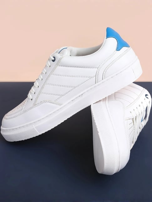 V8 By Ruosh Men's Groove-01 White & Blue Casual Sneakers-picture-29